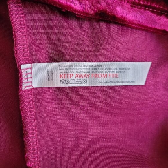 Crushed Velvet Bordeaux Baby Tee XS by Free People - Picture 8 of 8